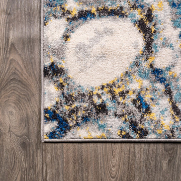 Pebble Marbled Abstract Area Rug